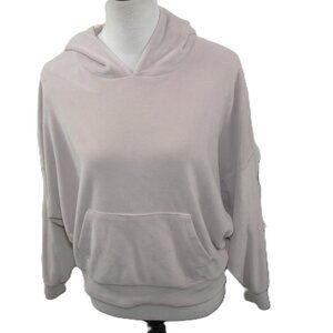 American Eagle Light Taupe Velour Hoodie Size Small